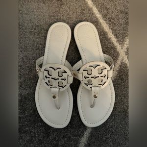 Tory Burch Miller Sandals WHITE 8.5 - BRAND NEW